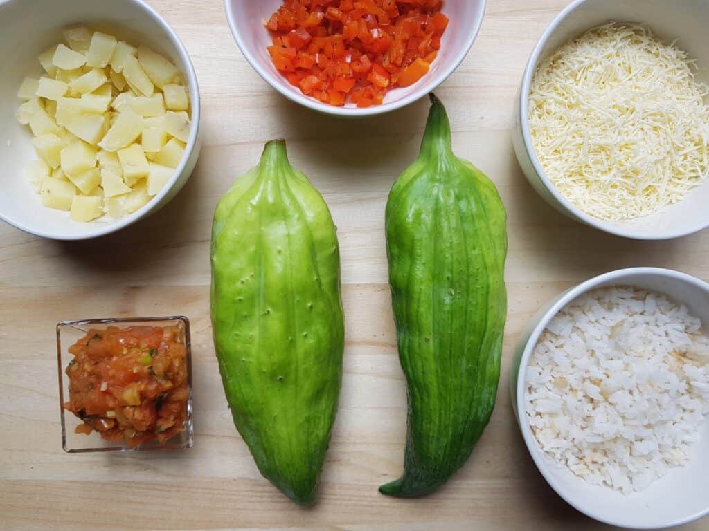 Ingredients Vegetarian Pepinos Rellenos (Stuffed Pepinos)