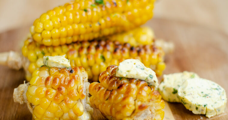 BBQ Grilled Corn on the Cob with Garlic-Herb Butter