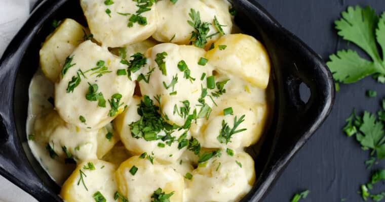 Easy Boiled Potatoes with Colombian Cream Sauce (Papas en Chupe)