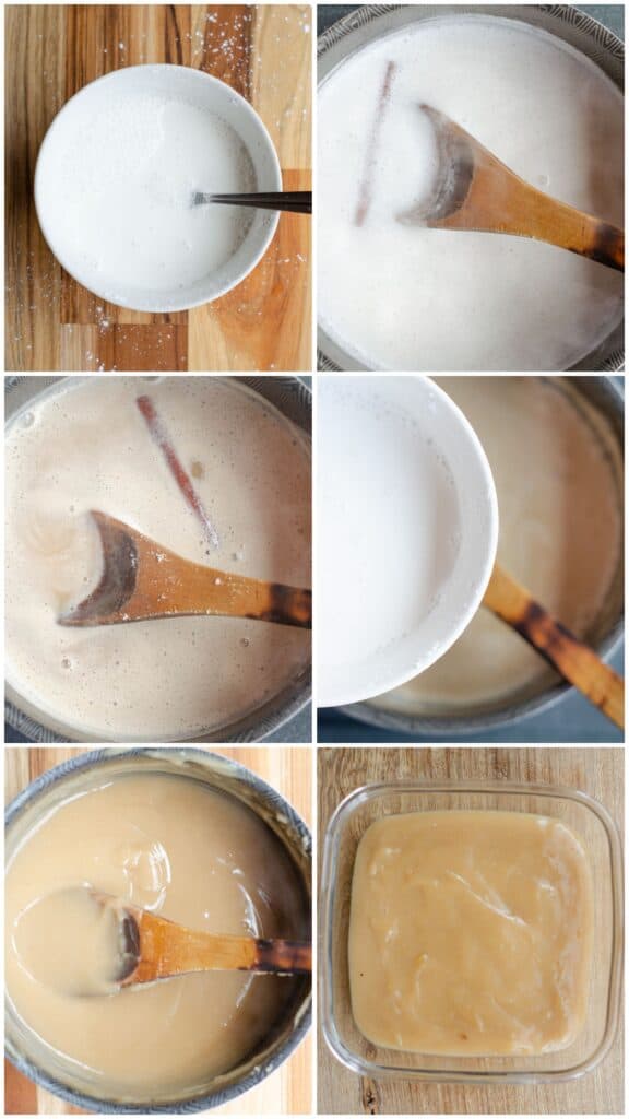 6 pasos de preparar la natilla con maizena en una foto