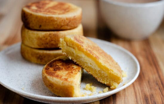 Arepa Boyacense (Corn Cakes from BoyacĆ” Colombia)